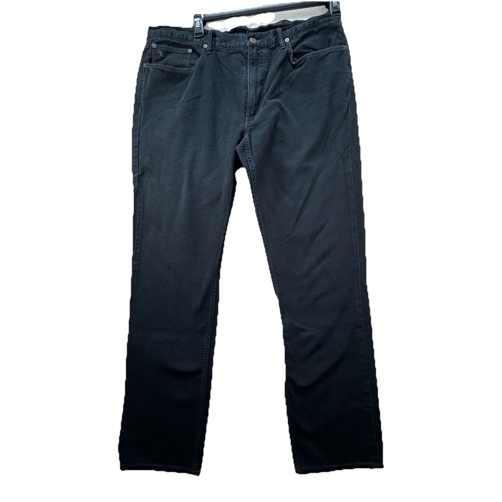 Polo Ralph Lauren Mens Jeans Size 36 x 30 Black Denim Vintage RN#41381 Straight‎